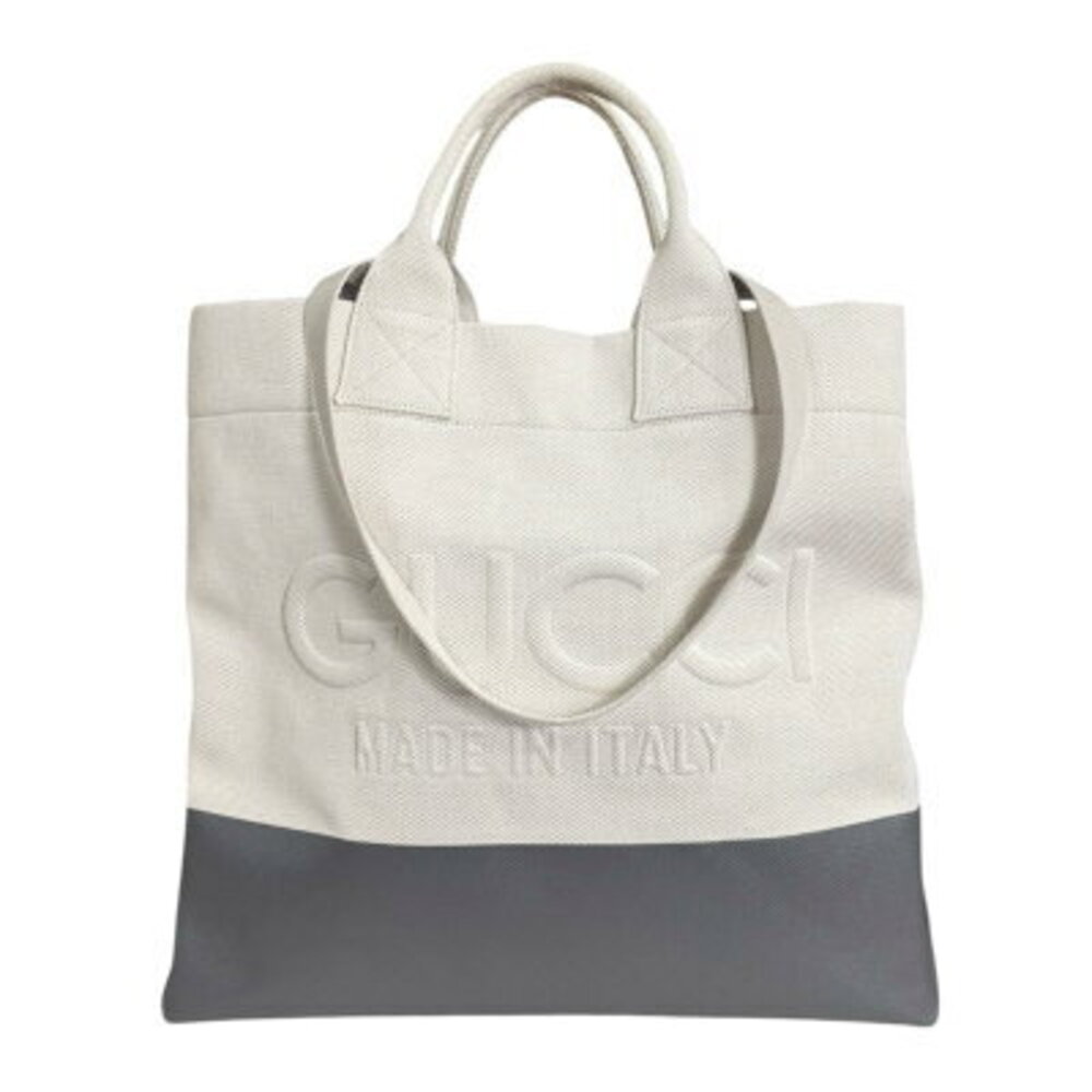 Gucci embossed logo tote bag GG canvas beige - Picture 1 of 8